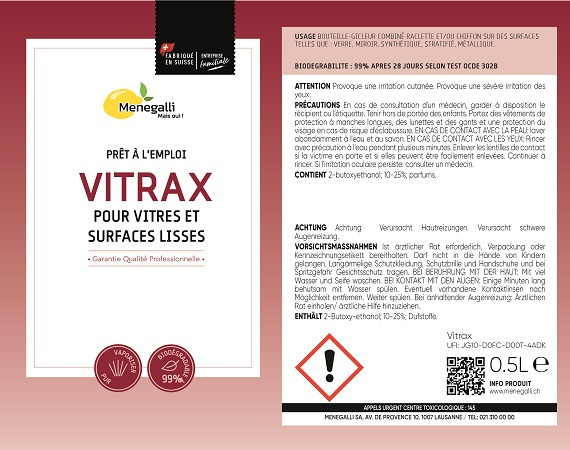 Etiquette Vitrax